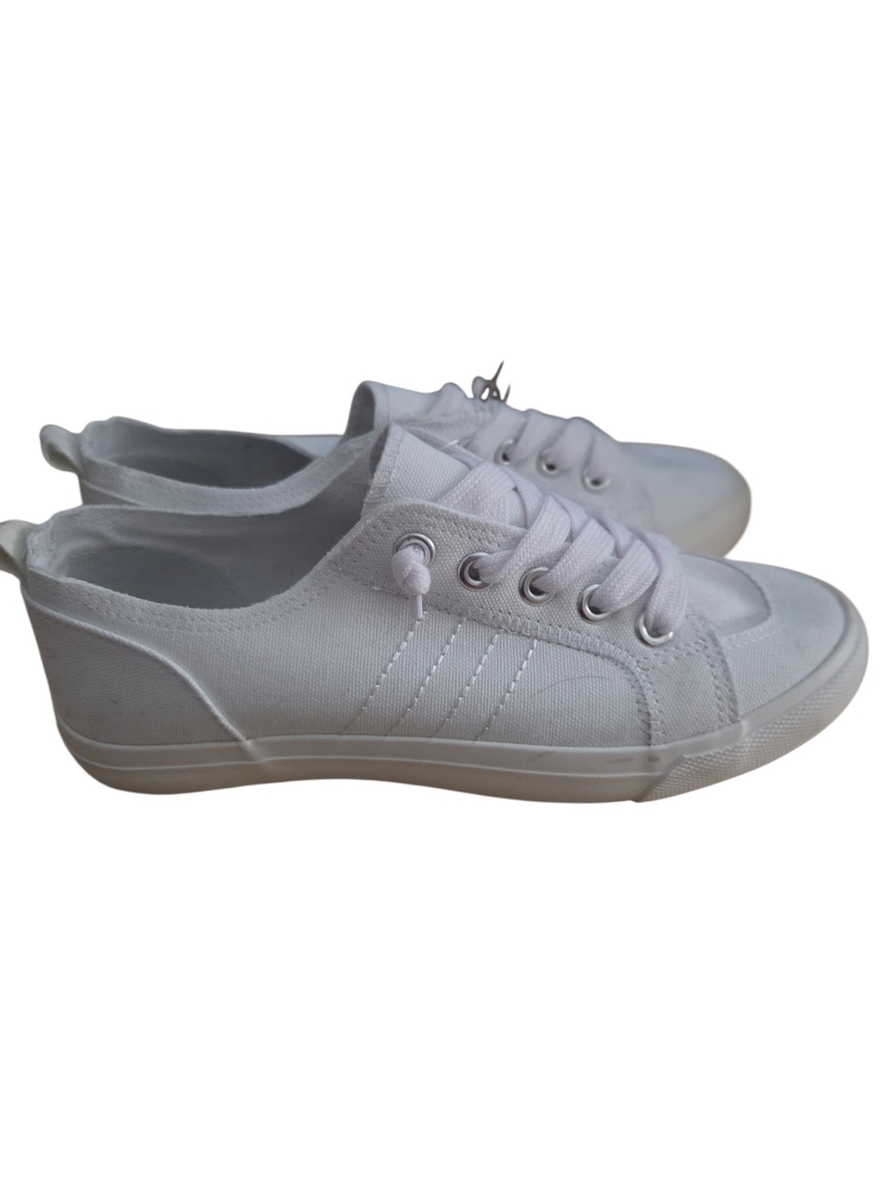 Maurices White Canvas Slip-On Sneakers - Picture 6 of 11